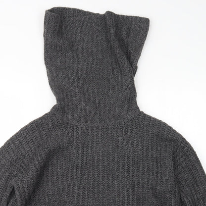 Preloved Onfire Womens Grey  Knit Pullover Jumper Size 12 - Detail