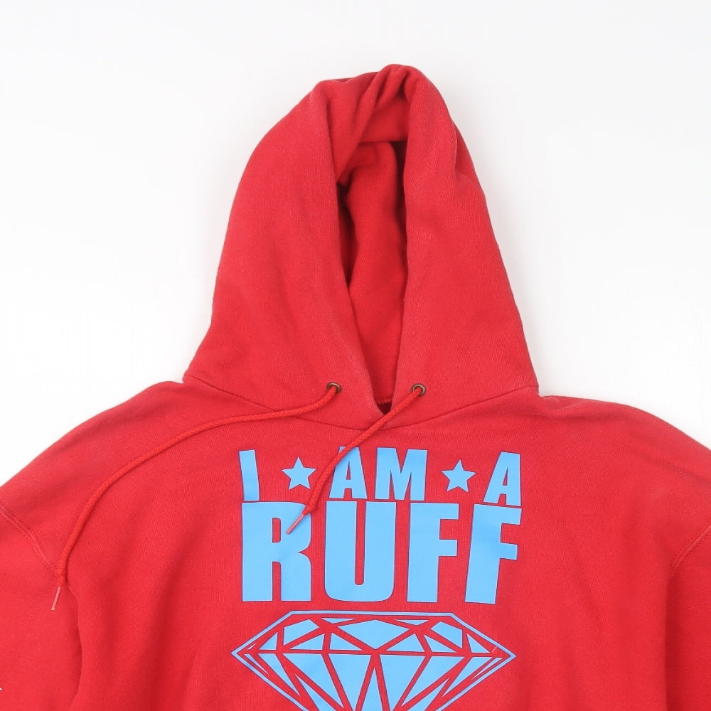 Fruit of the Loom Mens Red   Pullover Hoodie Size M
