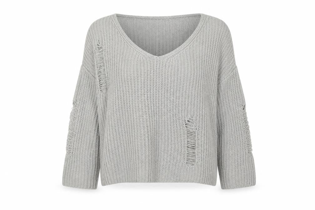 SheIn Womens Grey  Knit Pullover Jumper Size M