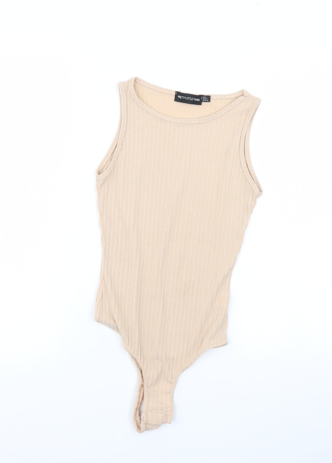 pretty little Thing Womens Beige   Bodysuit One-Piece Size 4