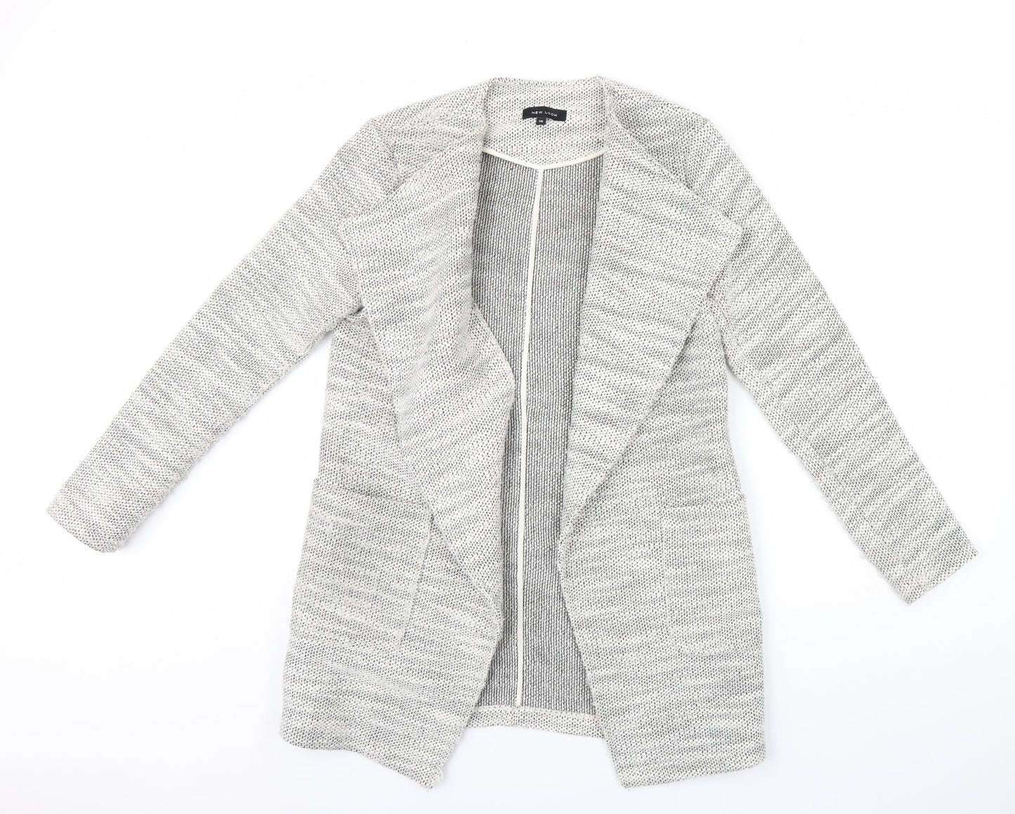 New Look Womens Ivory Herringbone  Jacket  Size 10