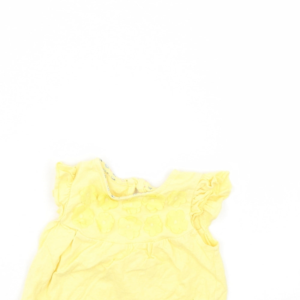 F&F Girls Yellow   Basic Blouse Size 0-3 Months