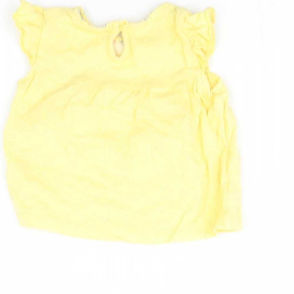 F&F Girls Yellow   Basic Blouse Size 0-3 Months