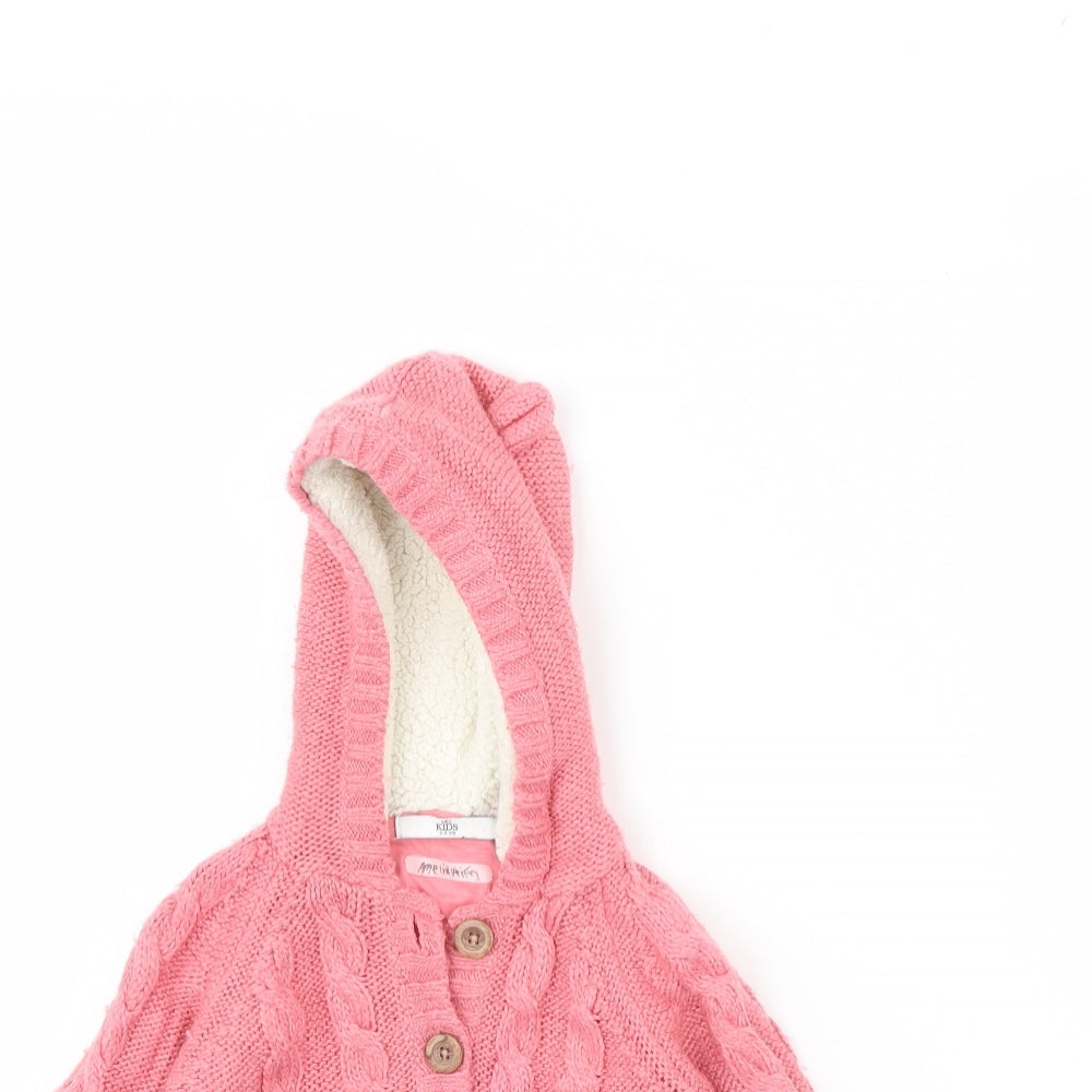 m&S Girls Pink   Jacket  Size 2 Years