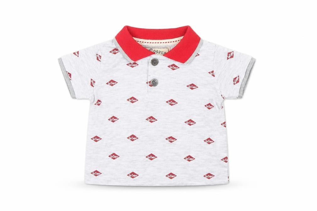 Lee Cooper Baby Grey Spotted  Basic Polo Size 3-6 Months