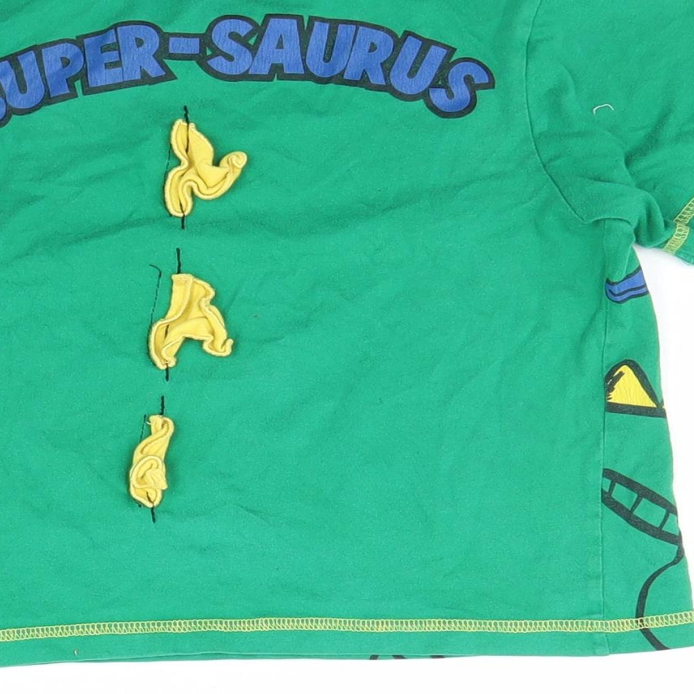 Primark Boys Green   Basic T-Shirt Size 6 Years  - Dinosaur