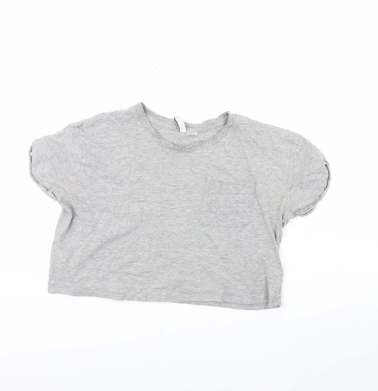 Divided Womens Grey   Cropped T-Shirt Size S
