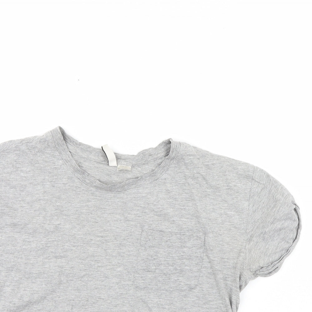 Divided Womens Grey   Cropped T-Shirt Size S