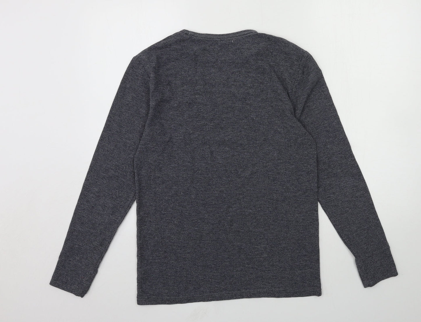Primark Mens Grey  Knit Pullover Jumper Size S