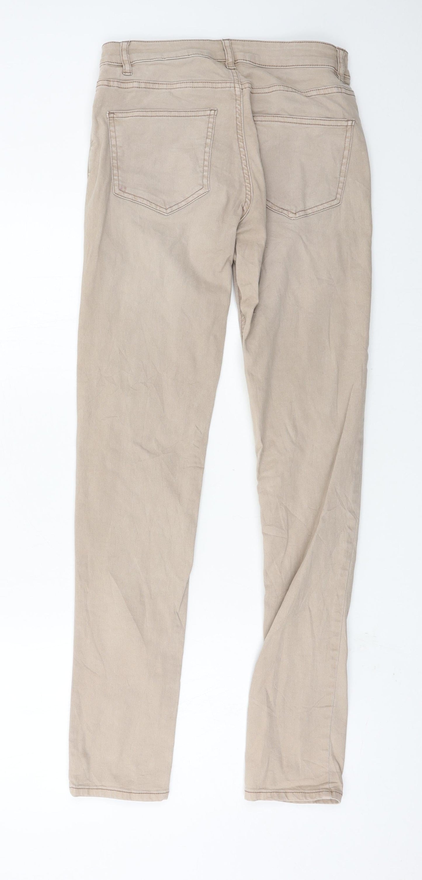 H&M Womens Brown  Denim Straight Jeans Size 8 L29 in