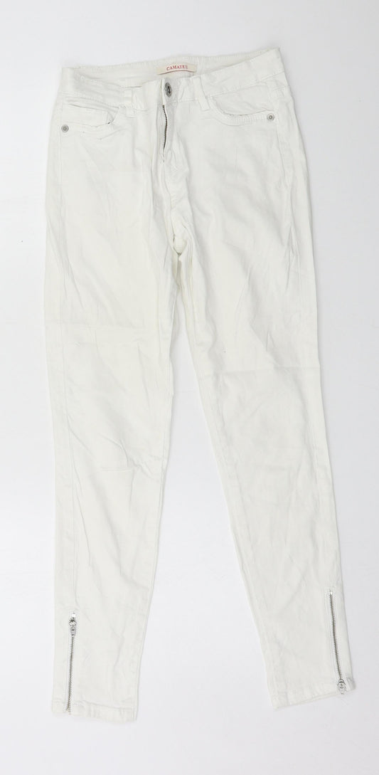 Camaïeu Womens White  Denim Skinny Jeans Size 28 in L26 in