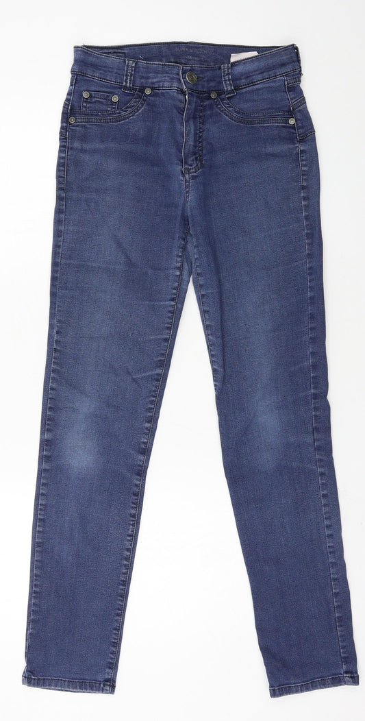 Preworn Womens Blue  Denim Skinny Jeans Size 8 L29 in