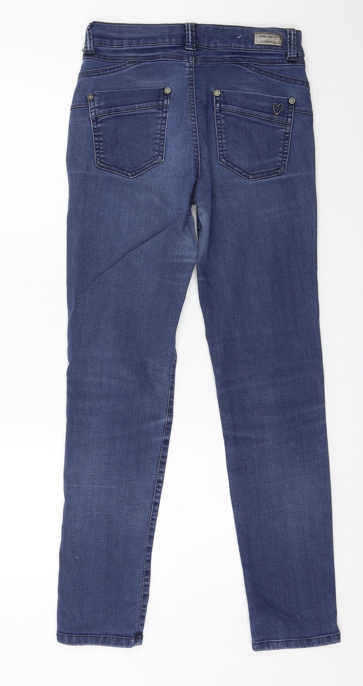 Preworn Womens Blue  Denim Skinny Jeans Size 8 L29 in