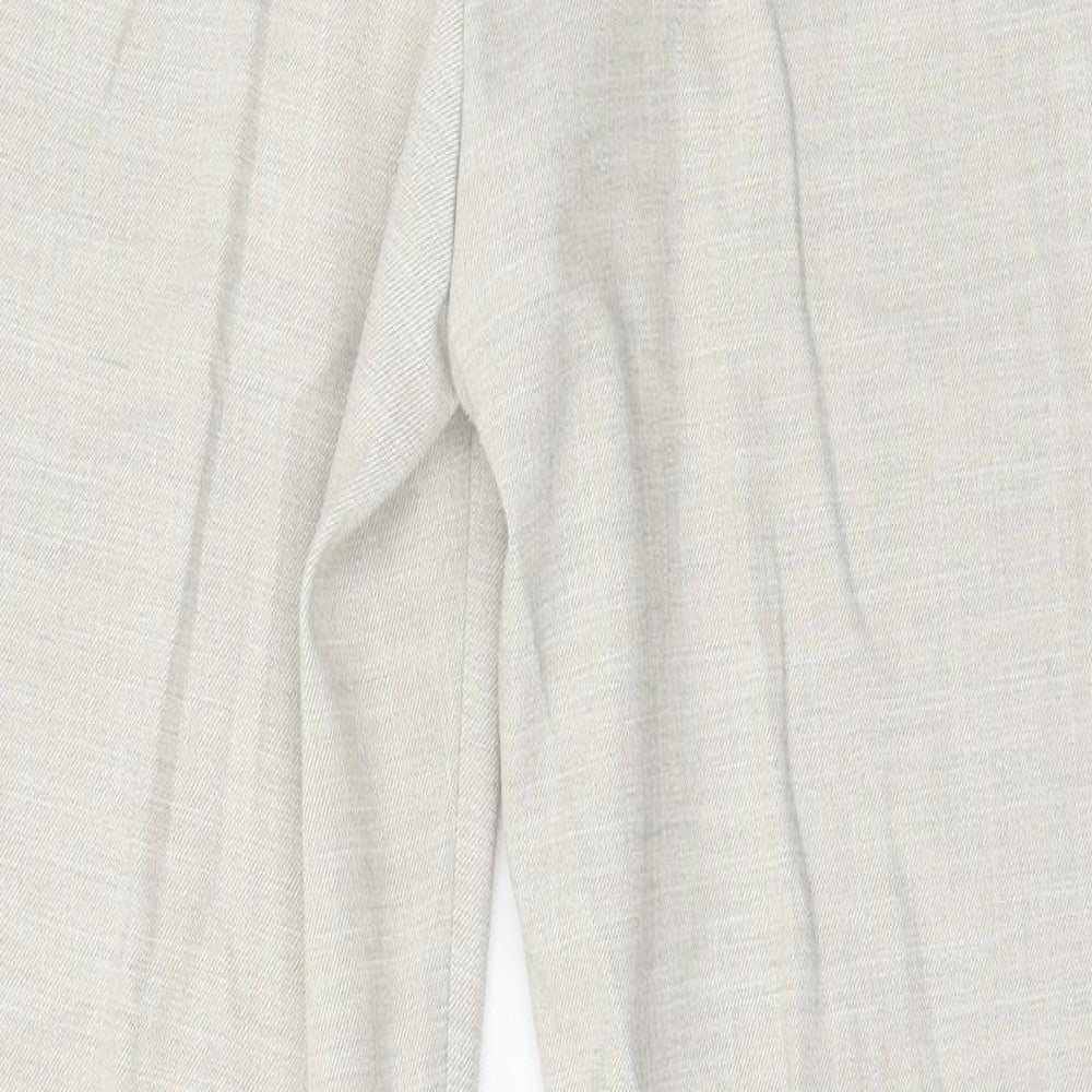 Zara Womens Ivory   Trousers  Size 8 L27 in