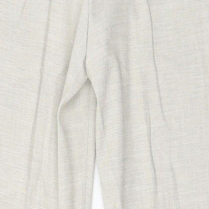 Preloved Zara Womens Ivory   Trousers  Size 8 L27 in - Label