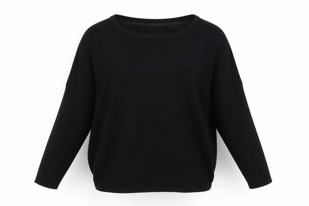 Saint Tropez Womens Black   Pullover Sweatshirt Size L