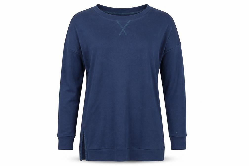 Preworn Womens Blue  Rayon Pullover Sweatshirt Size M