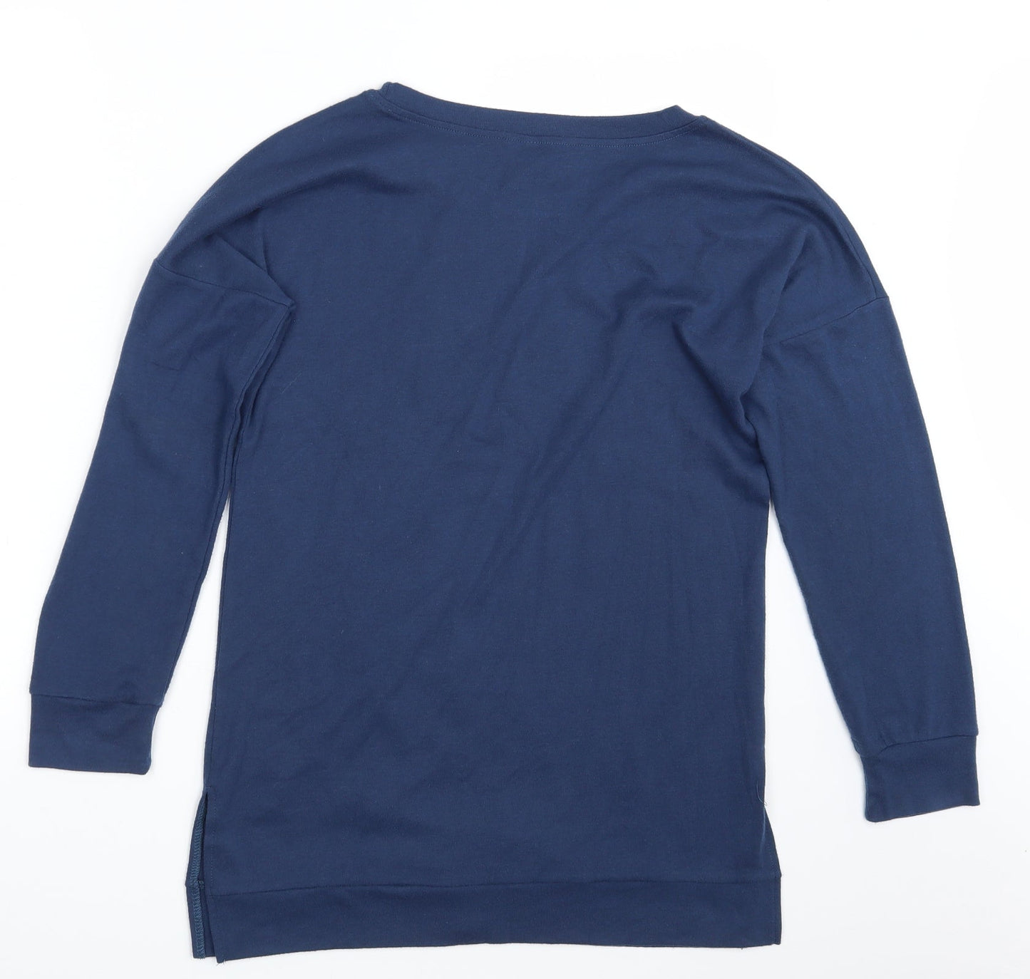 Preworn Womens Blue  Rayon Pullover Sweatshirt Size M