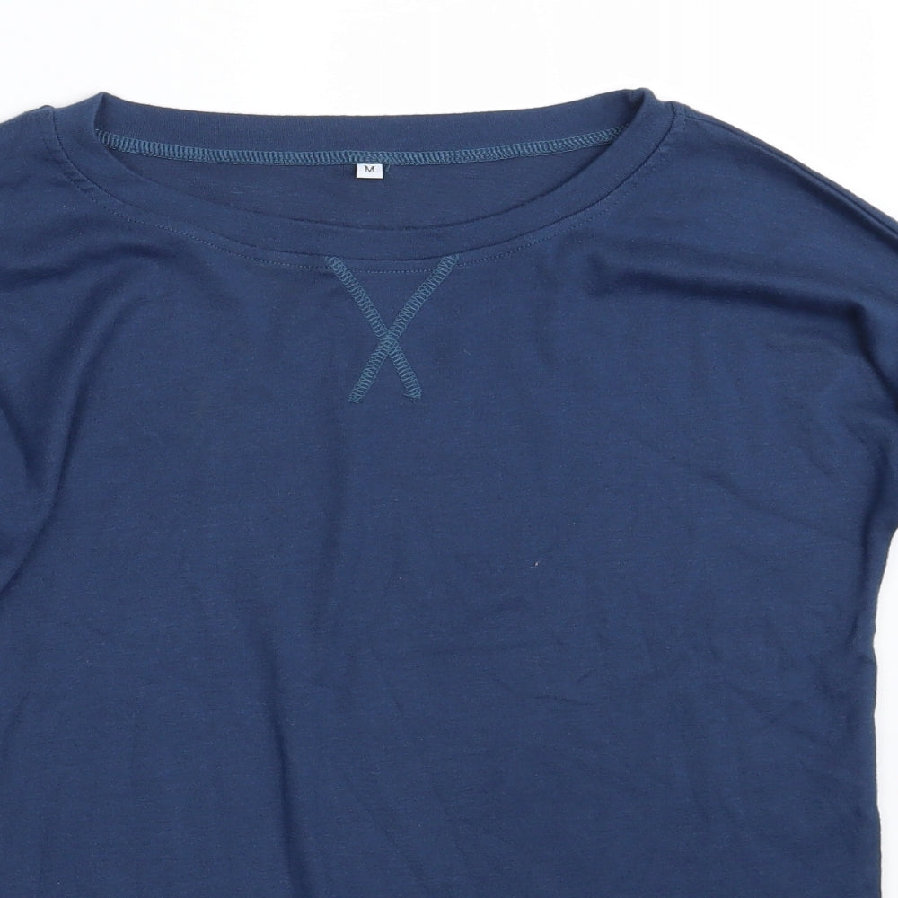 Preworn Womens Blue  Rayon Pullover Sweatshirt Size M