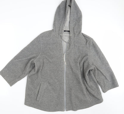 Bonmarché Womens Grey Full Zip Jumper Size L