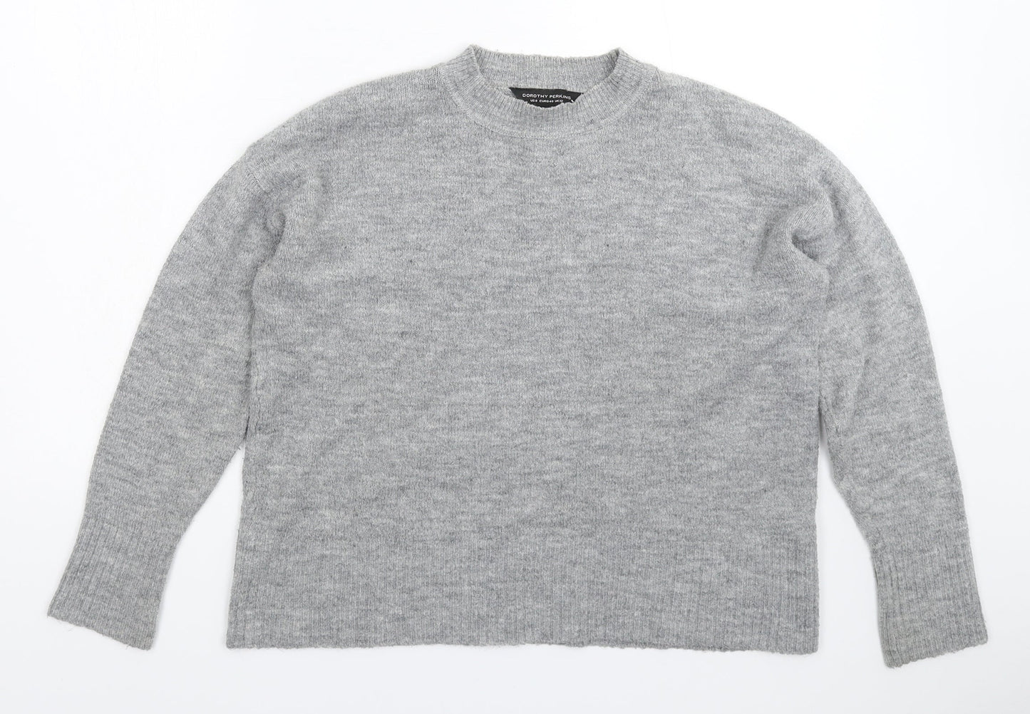Dorothy Perkins Womens Grey  Knit Pullover Jumper Size 12