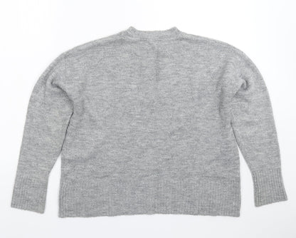 Dorothy Perkins Womens Grey  Knit Pullover Jumper Size 12