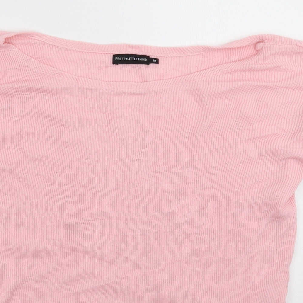 PRETTYLITTLETHING Womens Pink  Knit Pullover Jumper Size M