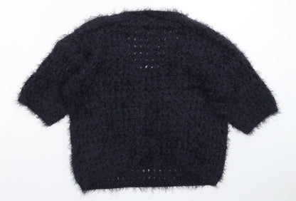 Next Womens Blue  Knit Pullover Jumper Size S
