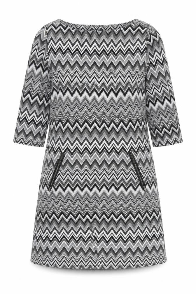 vegas Womens Multicoloured Geometric  Fit & Flare  Size L