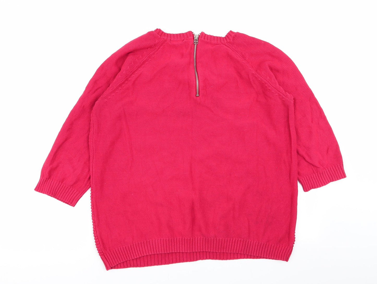 M&Co Womens Red   Pullover Jumper Size 18