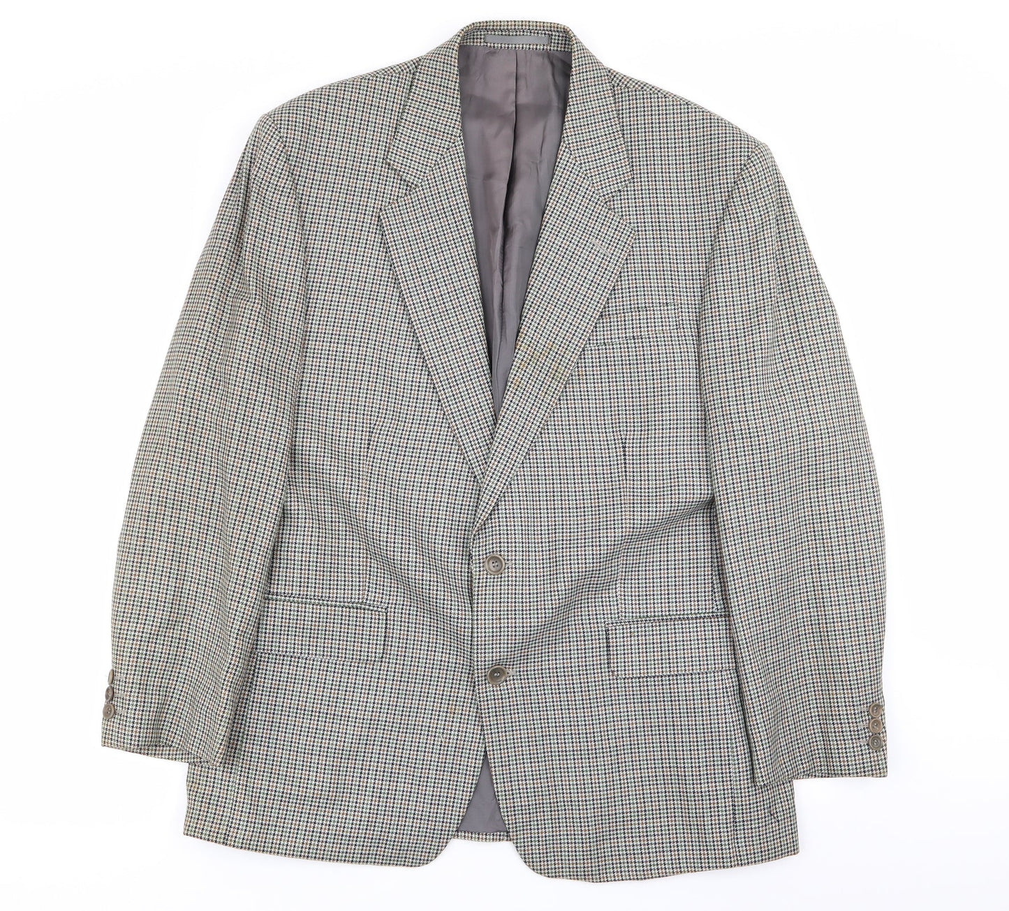 greenwoods Mens Multicoloured Houndstooth  Jacket Blazer Size 42