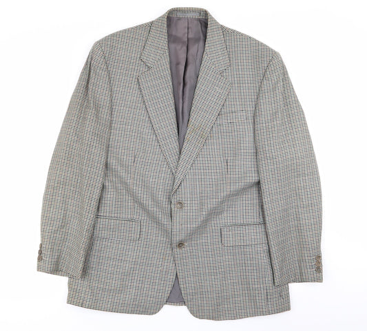 greenwoods Mens Multicoloured Houndstooth  Jacket Blazer Size 42