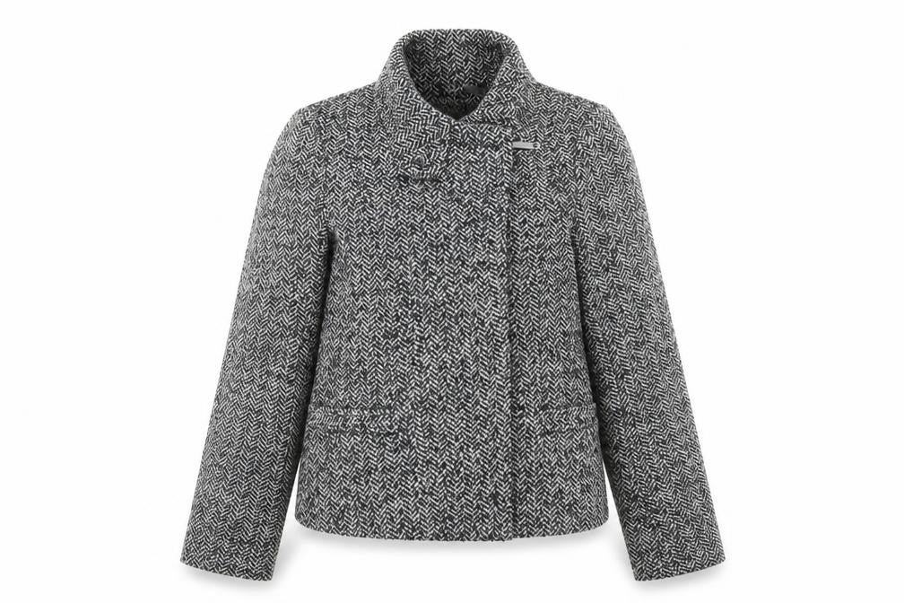 RJR.John Rocha Womens Multicoloured Geometric  Overcoat Coat Size 8