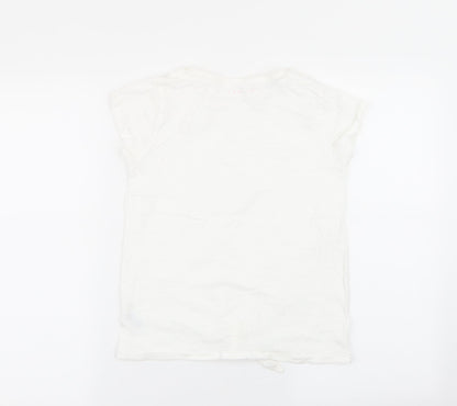 Nutmeg Girls White   Basic T-Shirt Size 10-11 Years
