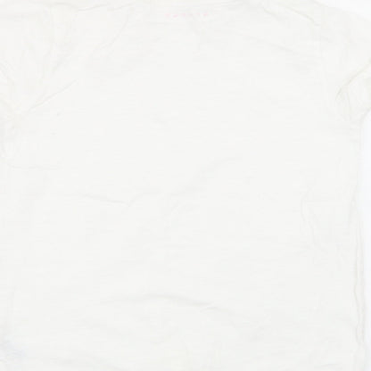 Nutmeg Girls White   Basic T-Shirt Size 10-11 Years