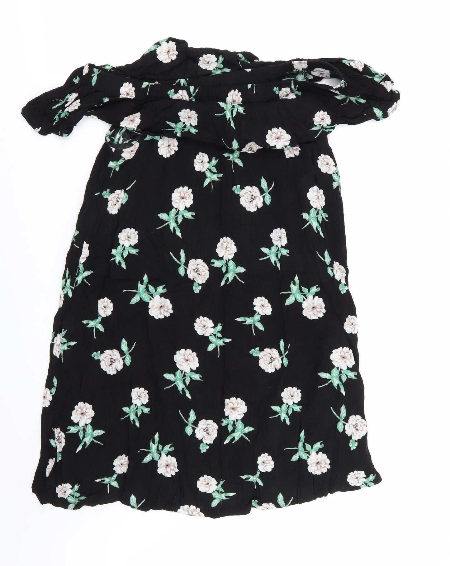 Dorothy Perkins Womens Black Floral  Basic Blouse Size 14