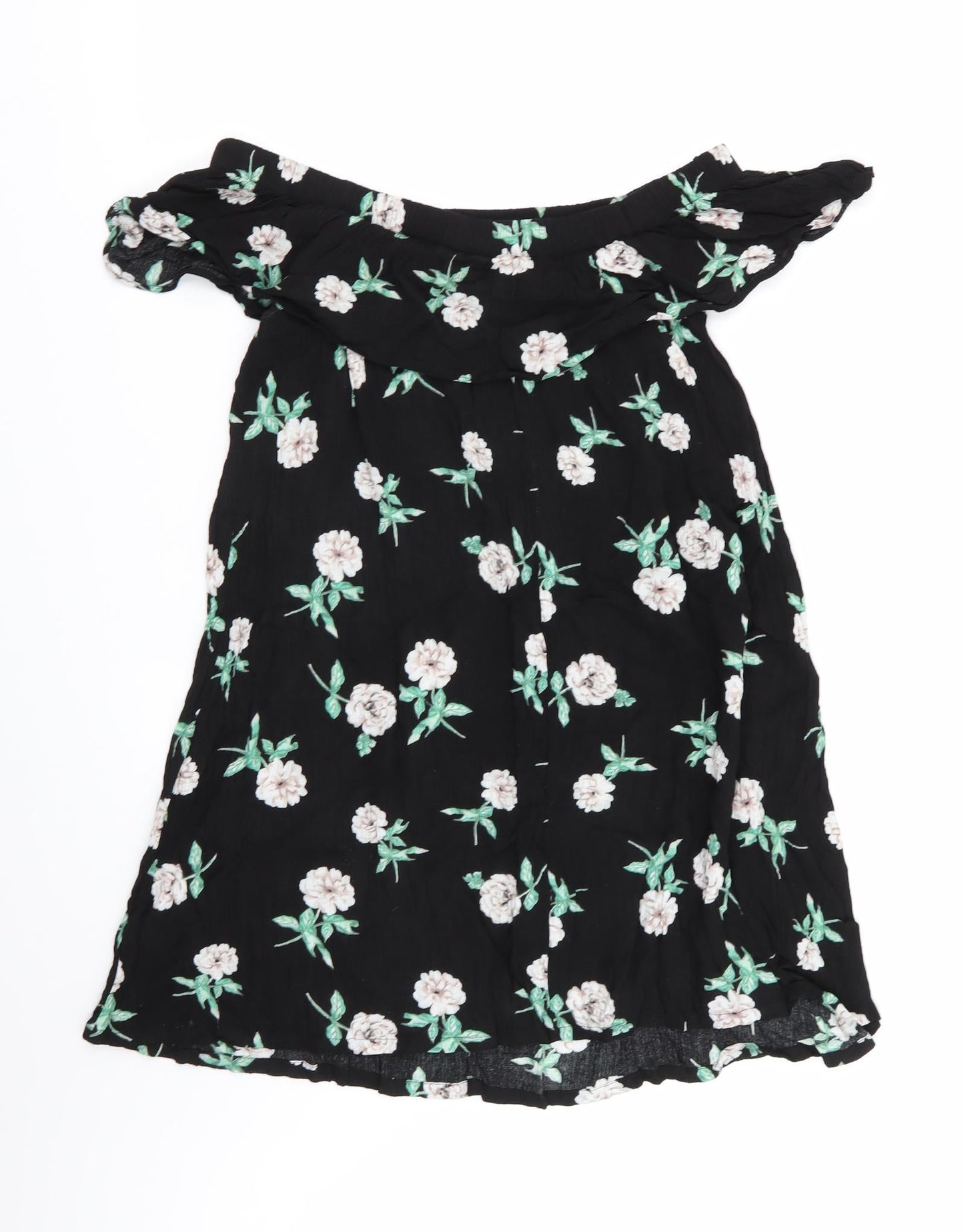 Dorothy Perkins Womens Black Floral  Basic Blouse Size 14
