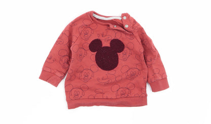 Preloved Asda George Boys Brown Geometric  Pullover Jumper Size 3-6 Months - Front