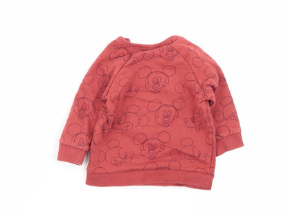 Preloved Asda George Boys Brown Geometric  Pullover Jumper Size 3-6 Months - Back