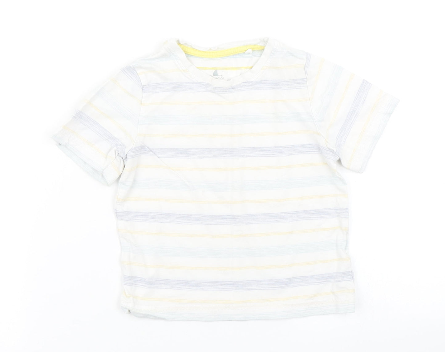 Lupilu Boys White Striped  Basic T-Shirt Size 2-3 Years