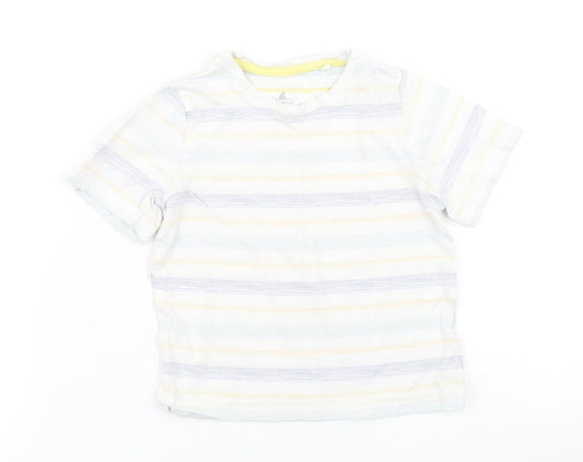 Lupilu Boys White Striped  Basic T-Shirt Size 2-3 Years