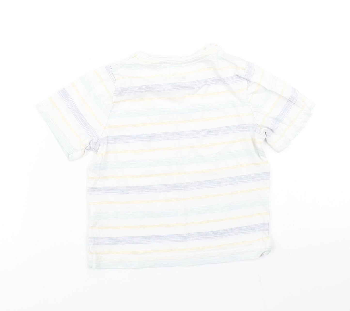 Lupilu Boys White Striped  Basic T-Shirt Size 2-3 Years