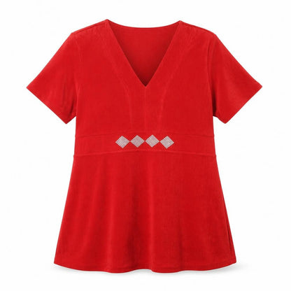 Emilia Classics Womens Red   Basic T-Shirt Size XL