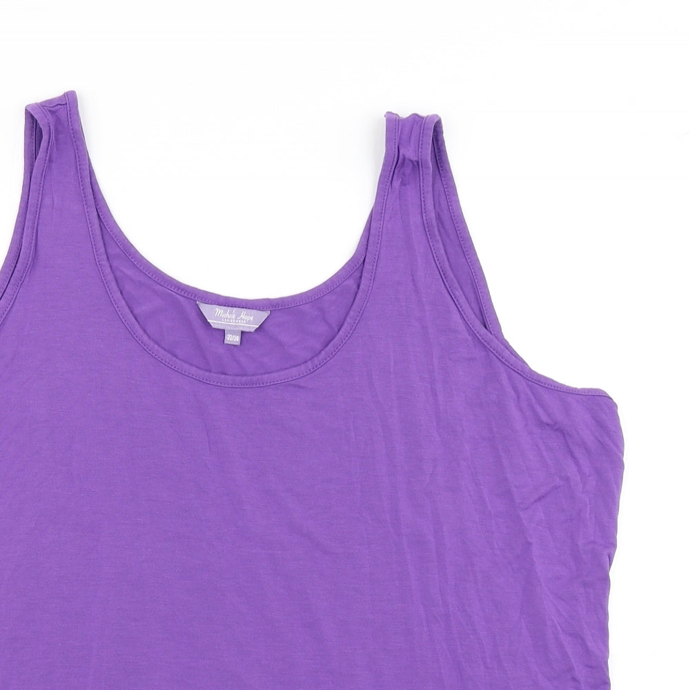 Michele Hope Womens Purple   Basic Tank Size 22