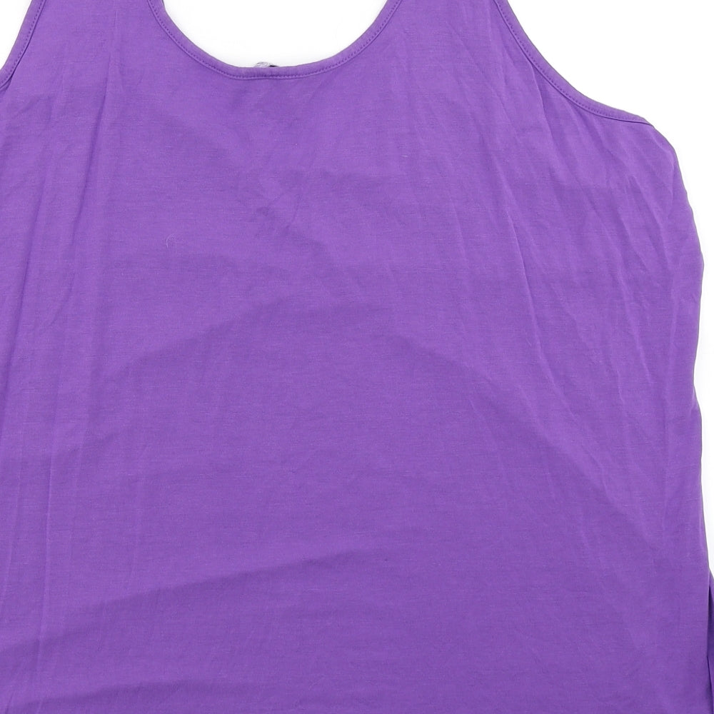 Michele Hope Womens Purple   Basic Tank Size 22