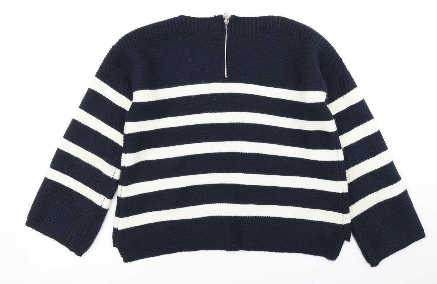 Atmosphere Womens Blue Striped Knit Pullover Jumper Size 14