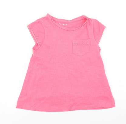 Preloved Nutmeg Girls Pink   Basic T-Shirt Size 4-5 Years - Front