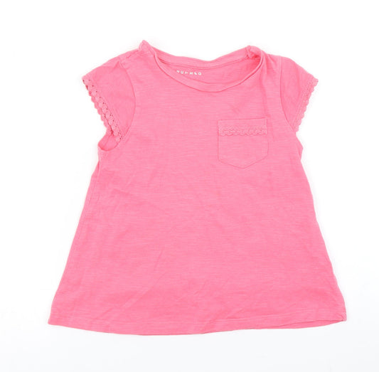 Nutmeg Girls Pink   Basic T-Shirt Size 4-5 Years