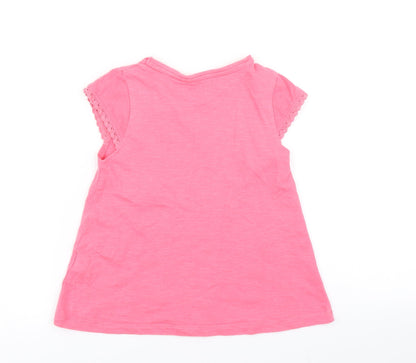 Preloved Nutmeg Girls Pink   Basic T-Shirt Size 4-5 Years - Back