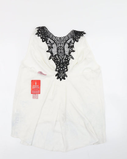 Preloved Elise Ryan Womens White   Basic Blouse Size 12 - Back